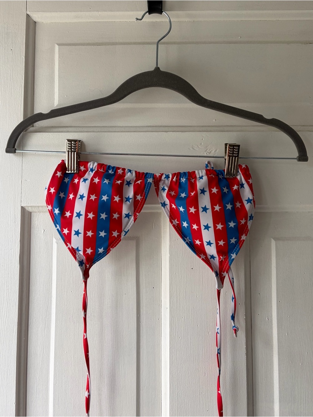 Women’s Red & Blue Star Bikini Top